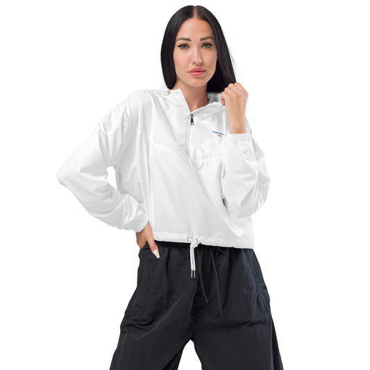 Holidays USA! Happy Holidays Women’s cropped windbreaker