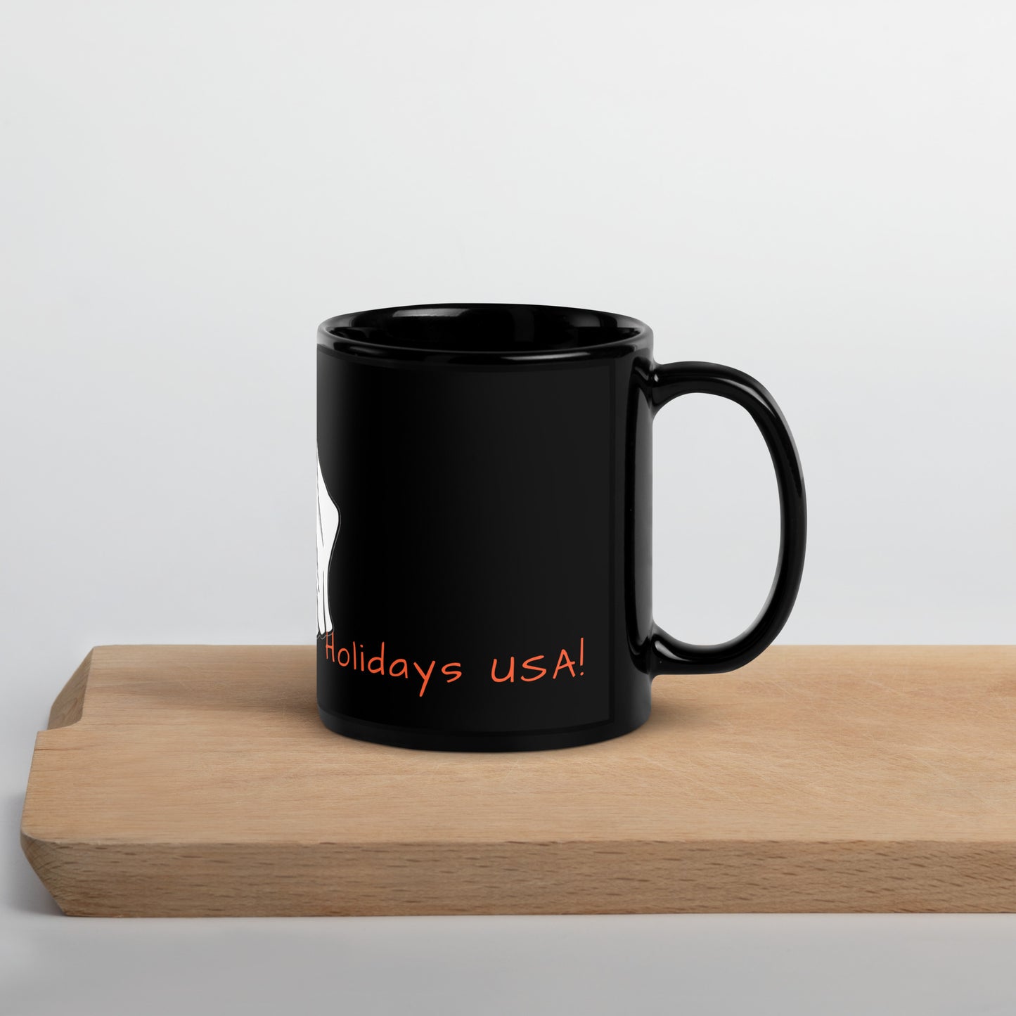 Holidays USA! Ghost Black Glossy Mug