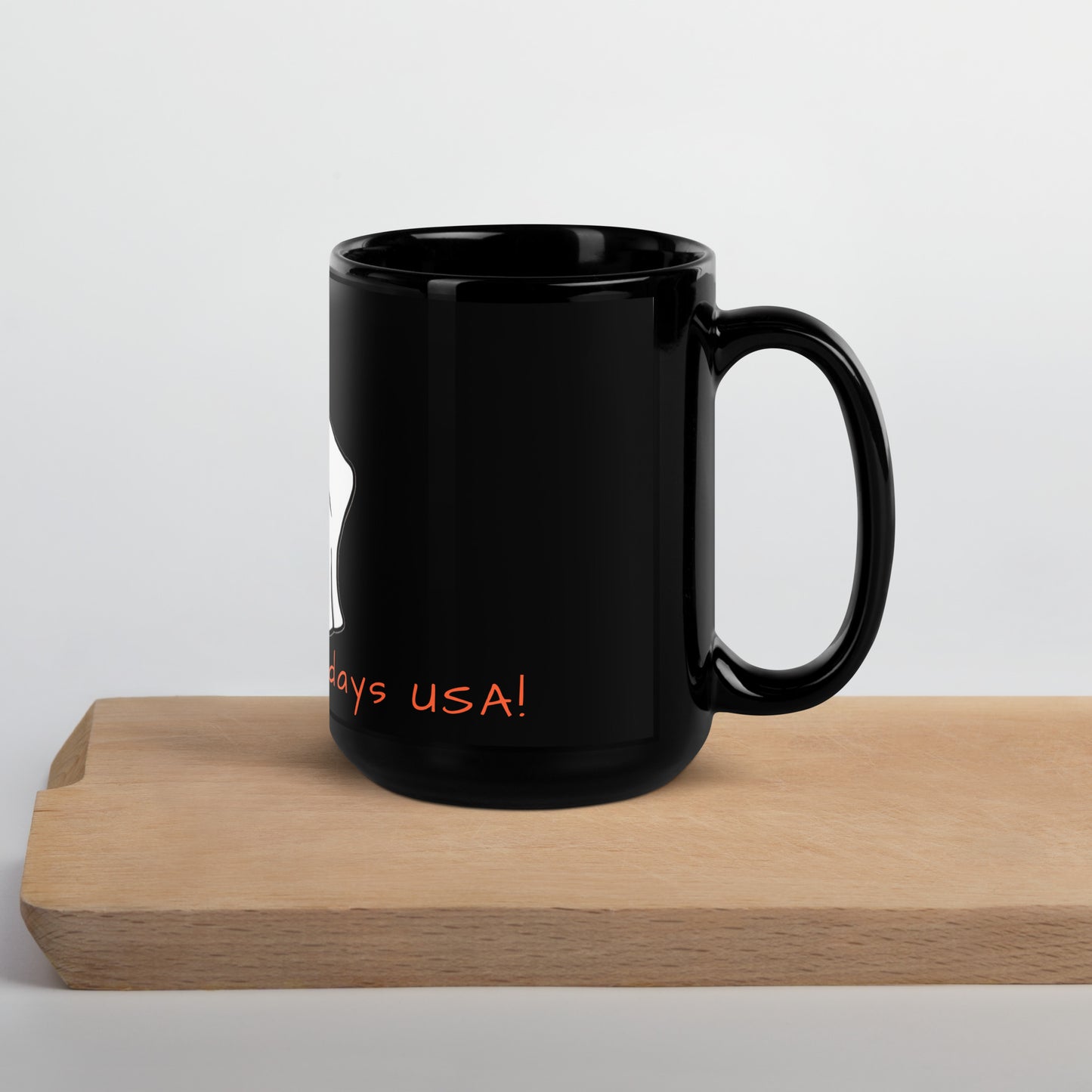 Holidays USA! Ghost Black Glossy Mug