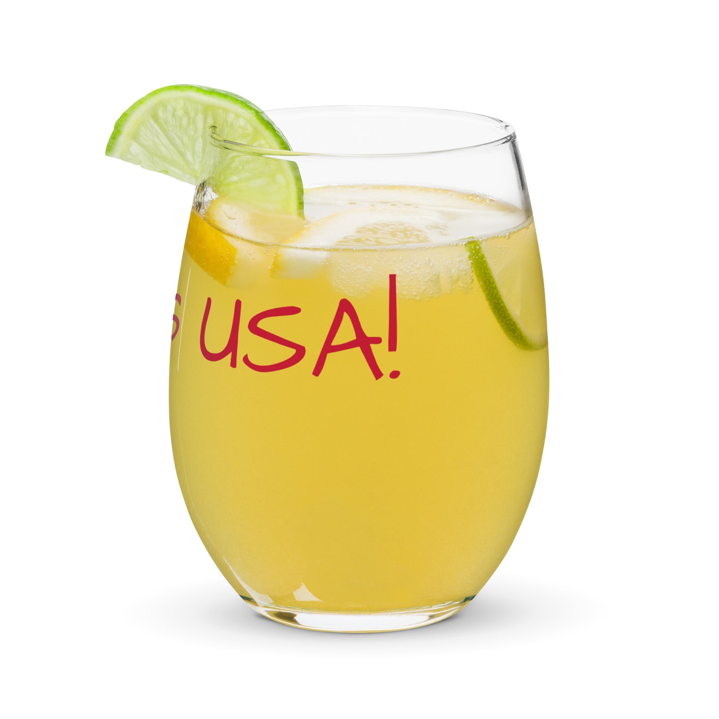 Holidays USA! Stemless wine glass