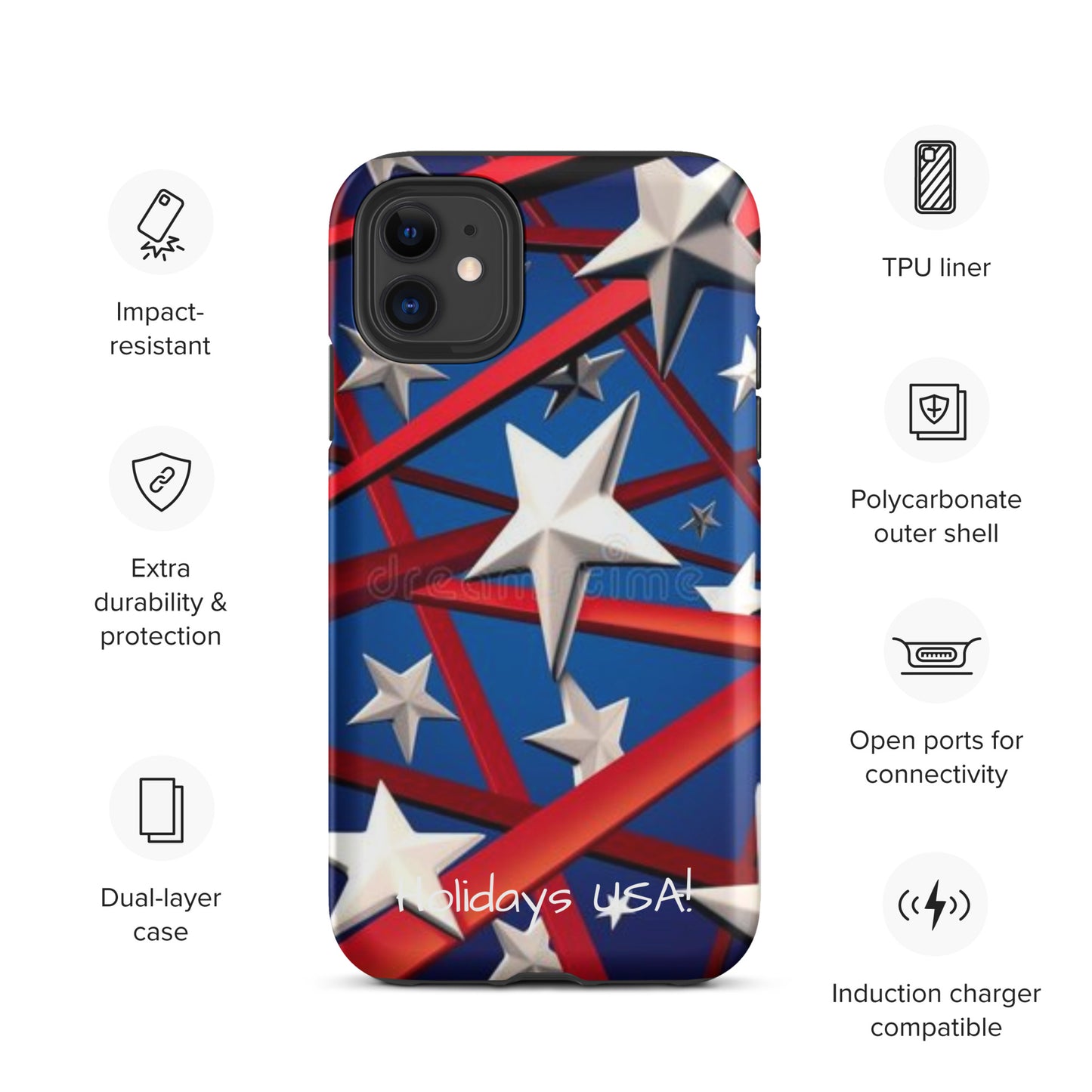 Holidays USA! Tough Case for iPhone®