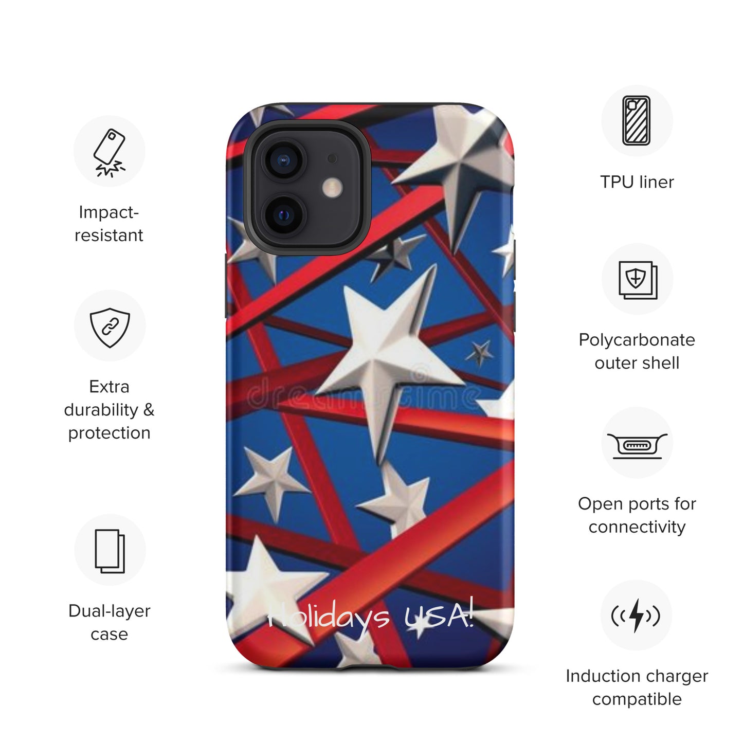 Holidays USA! Tough Case for iPhone®