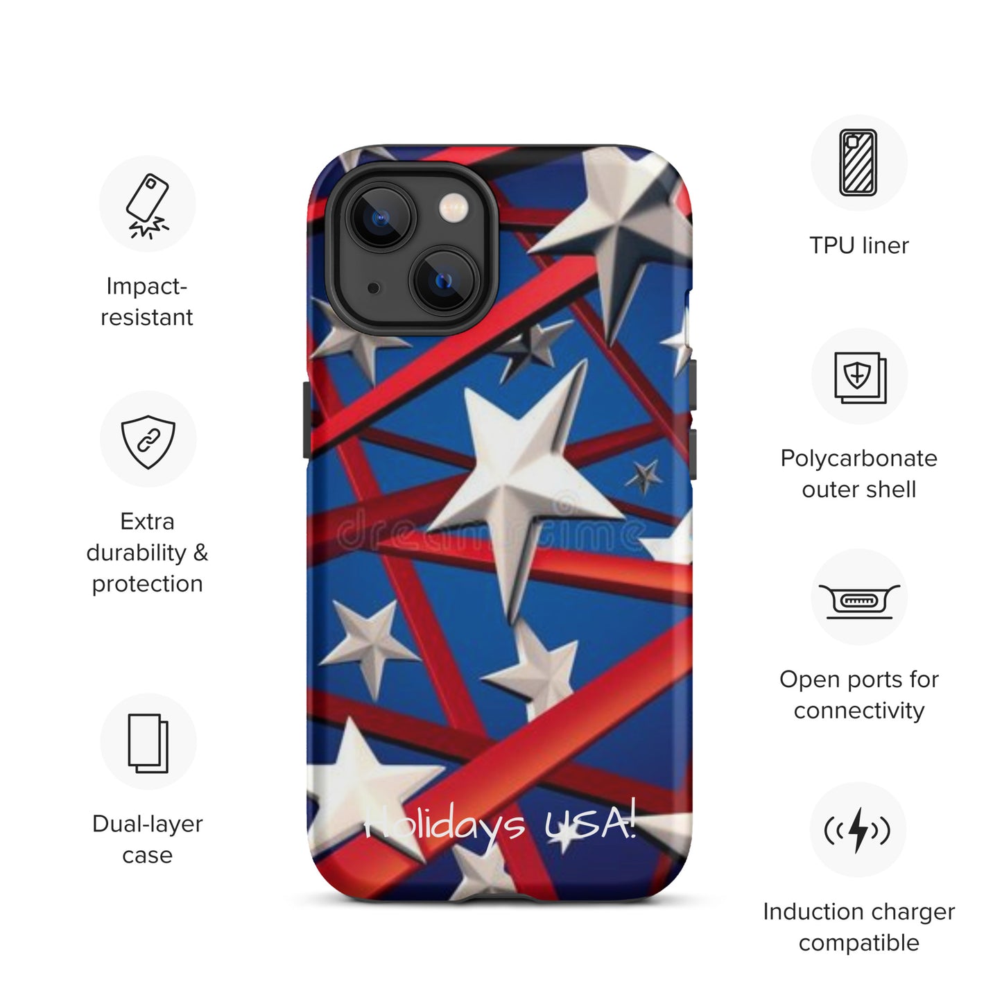 Holidays USA! Tough Case for iPhone®