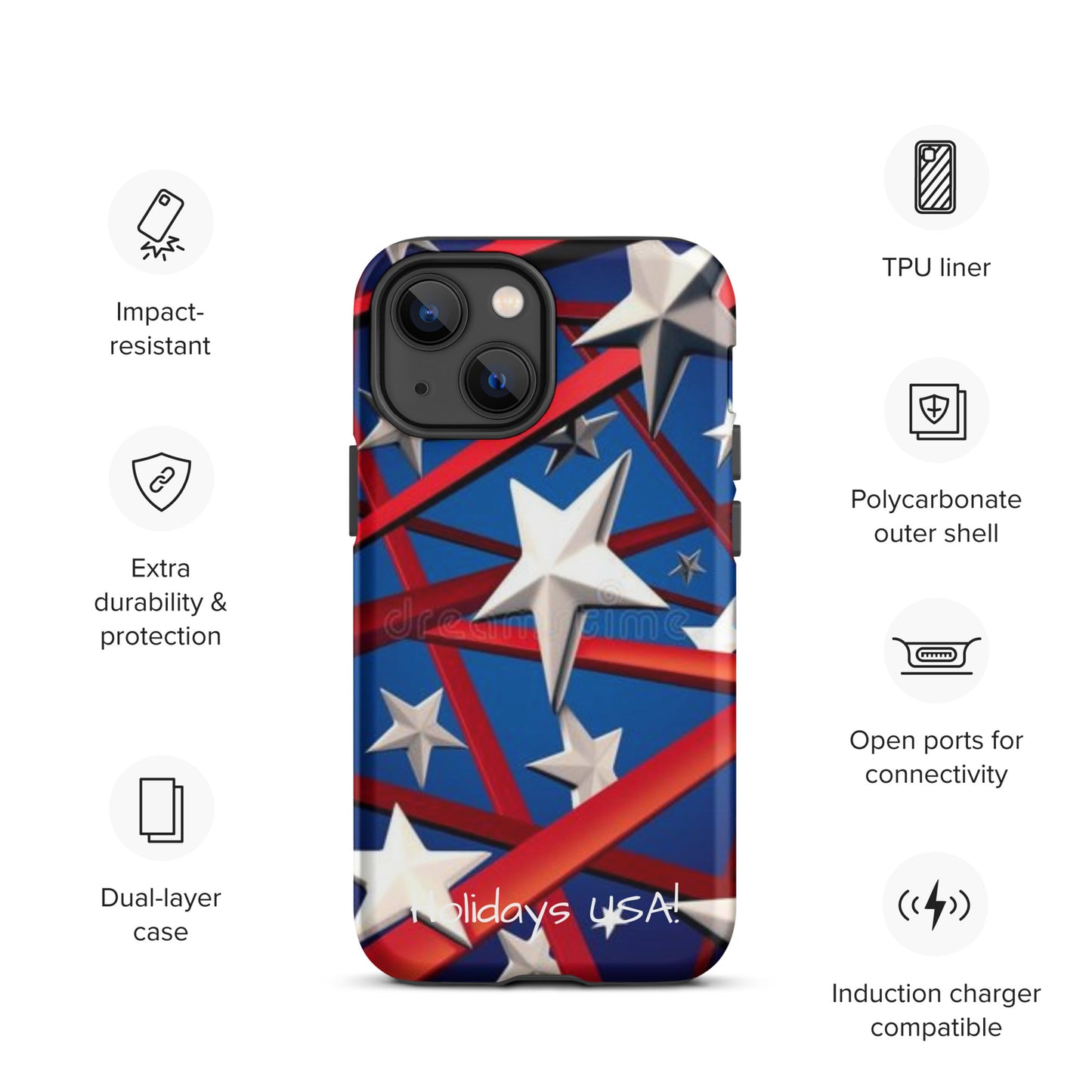 Holidays USA! Tough Case for iPhone®