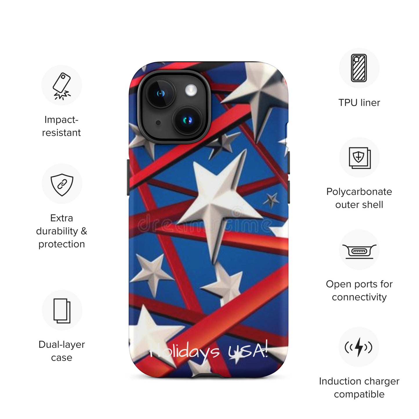 Holidays USA! Tough Case for iPhone®