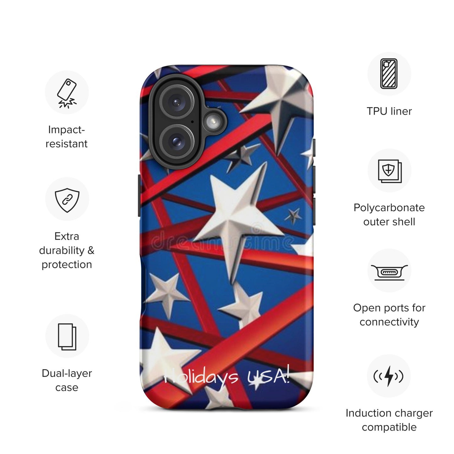 Holidays USA! Tough Case for iPhone®