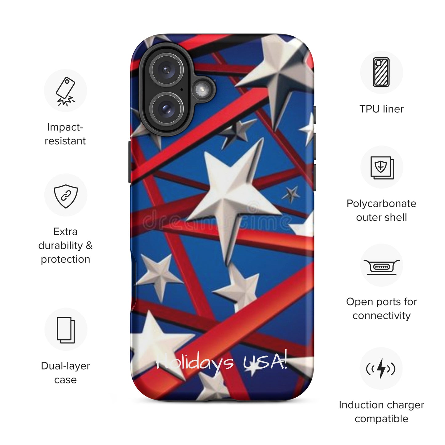 Holidays USA! Tough Case for iPhone®