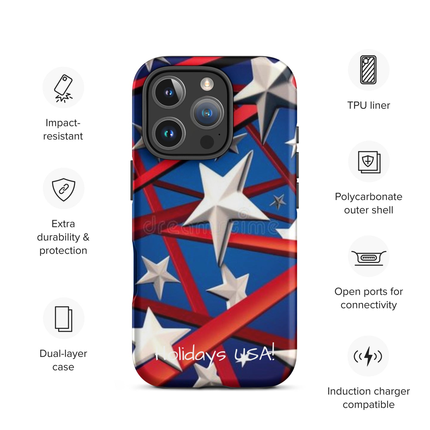 Holidays USA! Tough Case for iPhone®