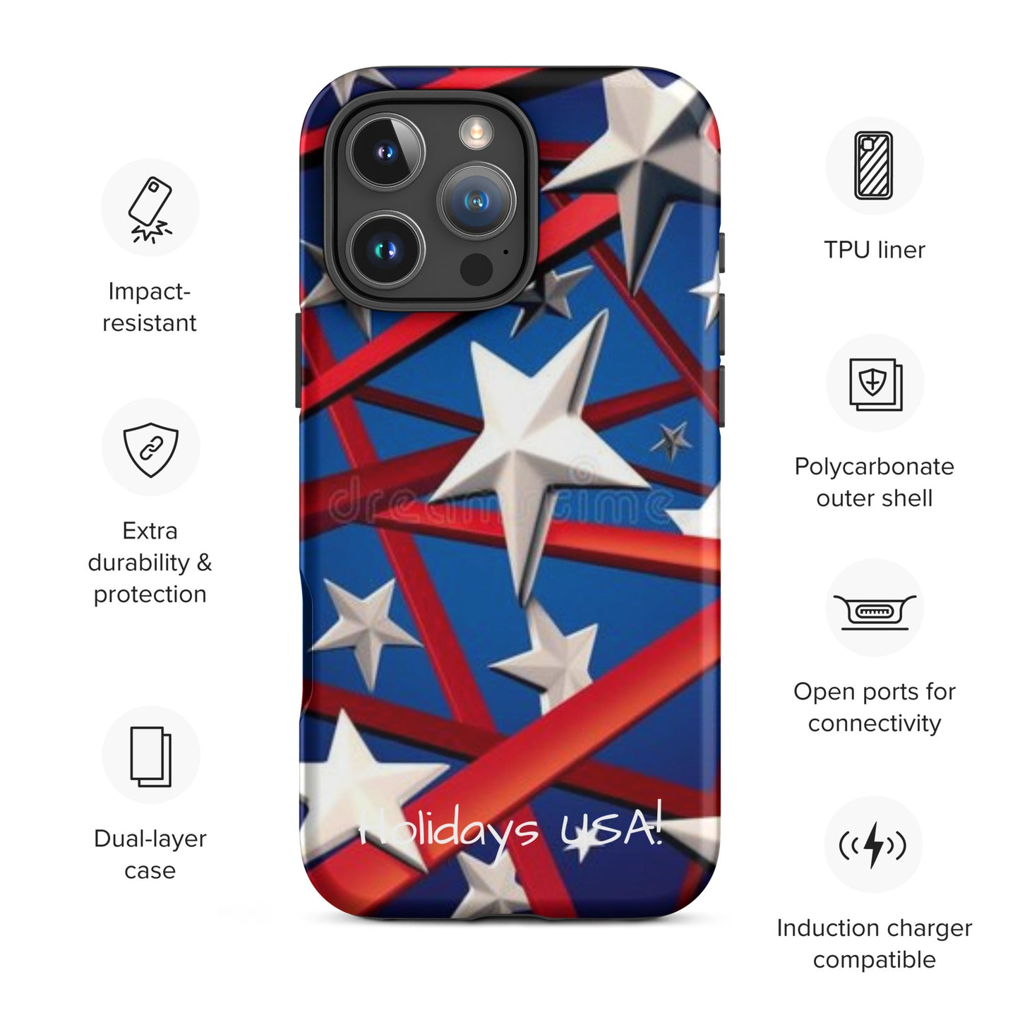 Holidays USA! Tough Case for iPhone®