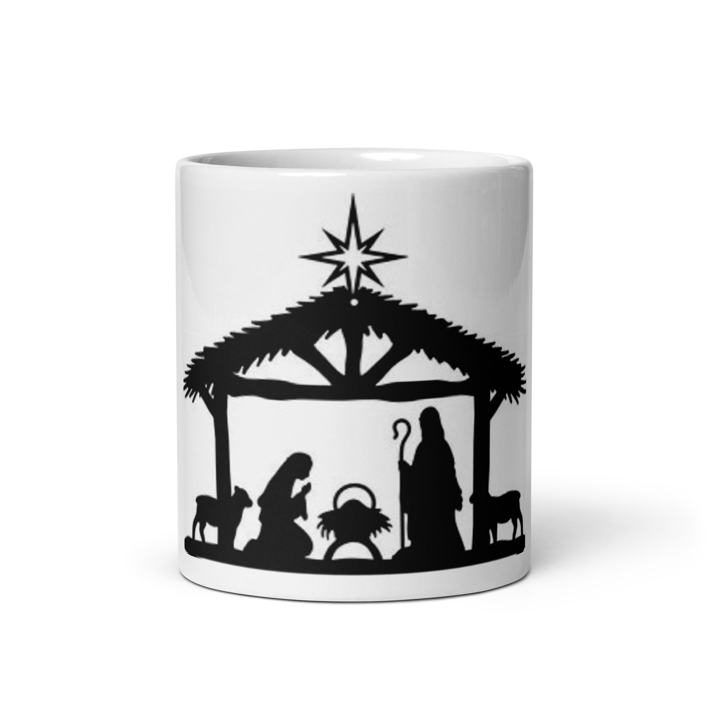 Holidays USA! Nativity White glossy mug