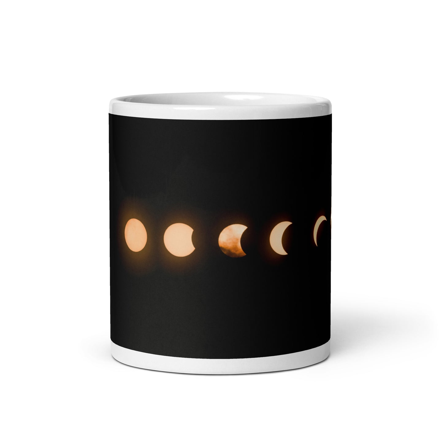 Holidays USA! Moon Phase on White glossy mug