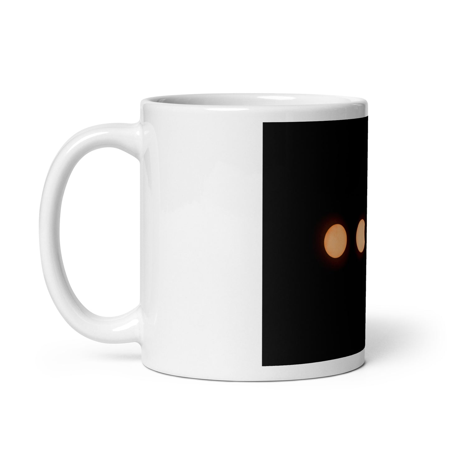 Holidays USA! Moon Phase on White glossy mug