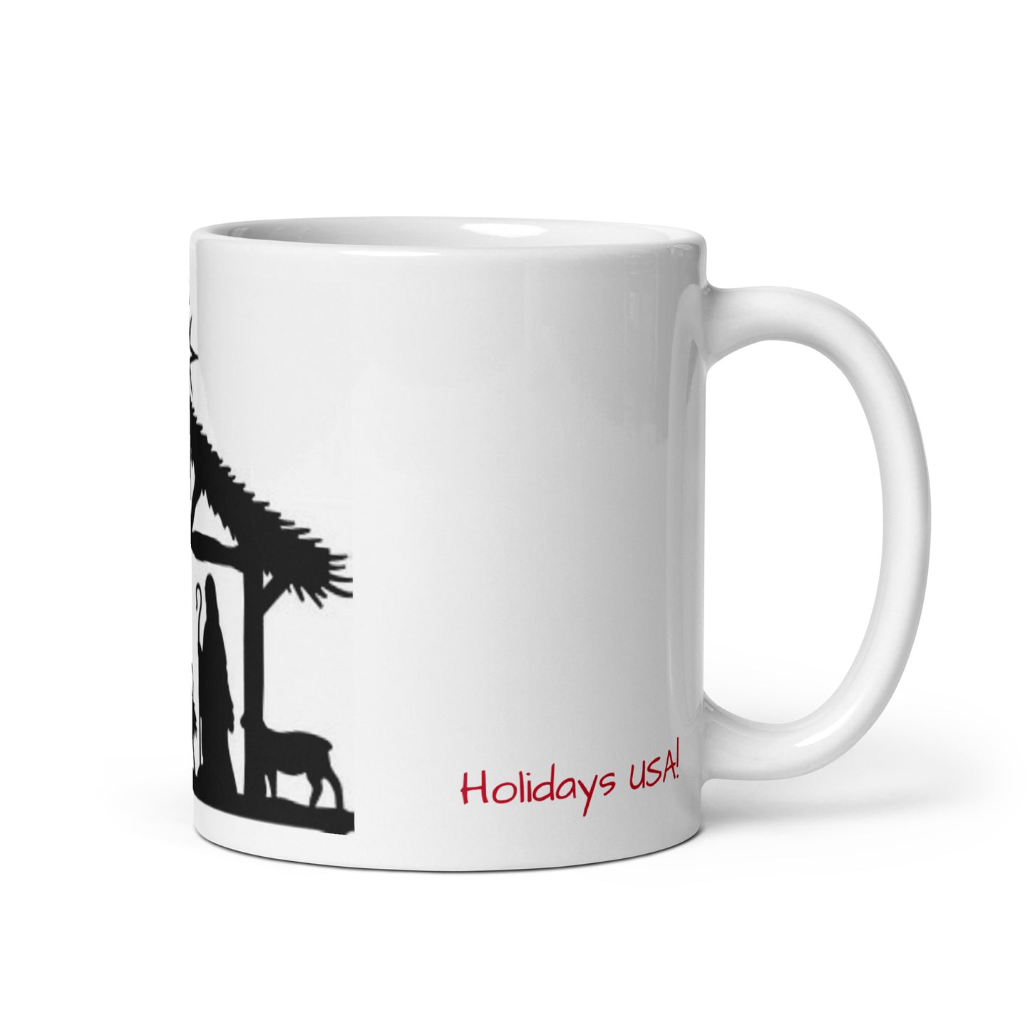 Holidays USA! Nativity White glossy mug