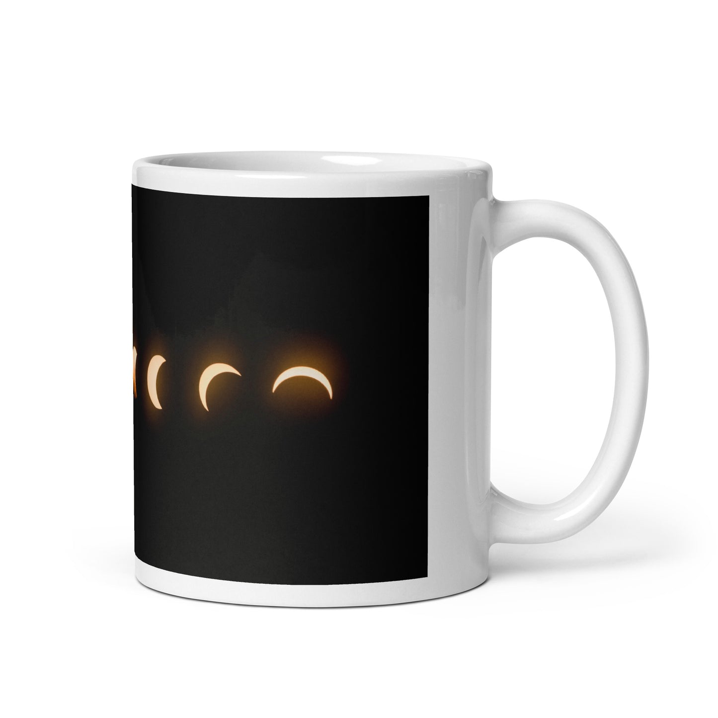 Holidays USA! Moon Phase on White glossy mug